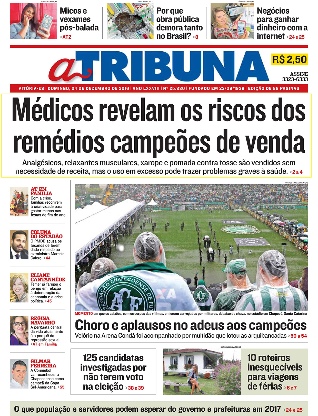 Médicos revelam riscos dos remédios líderes em vendas - A Tribuna - Capa